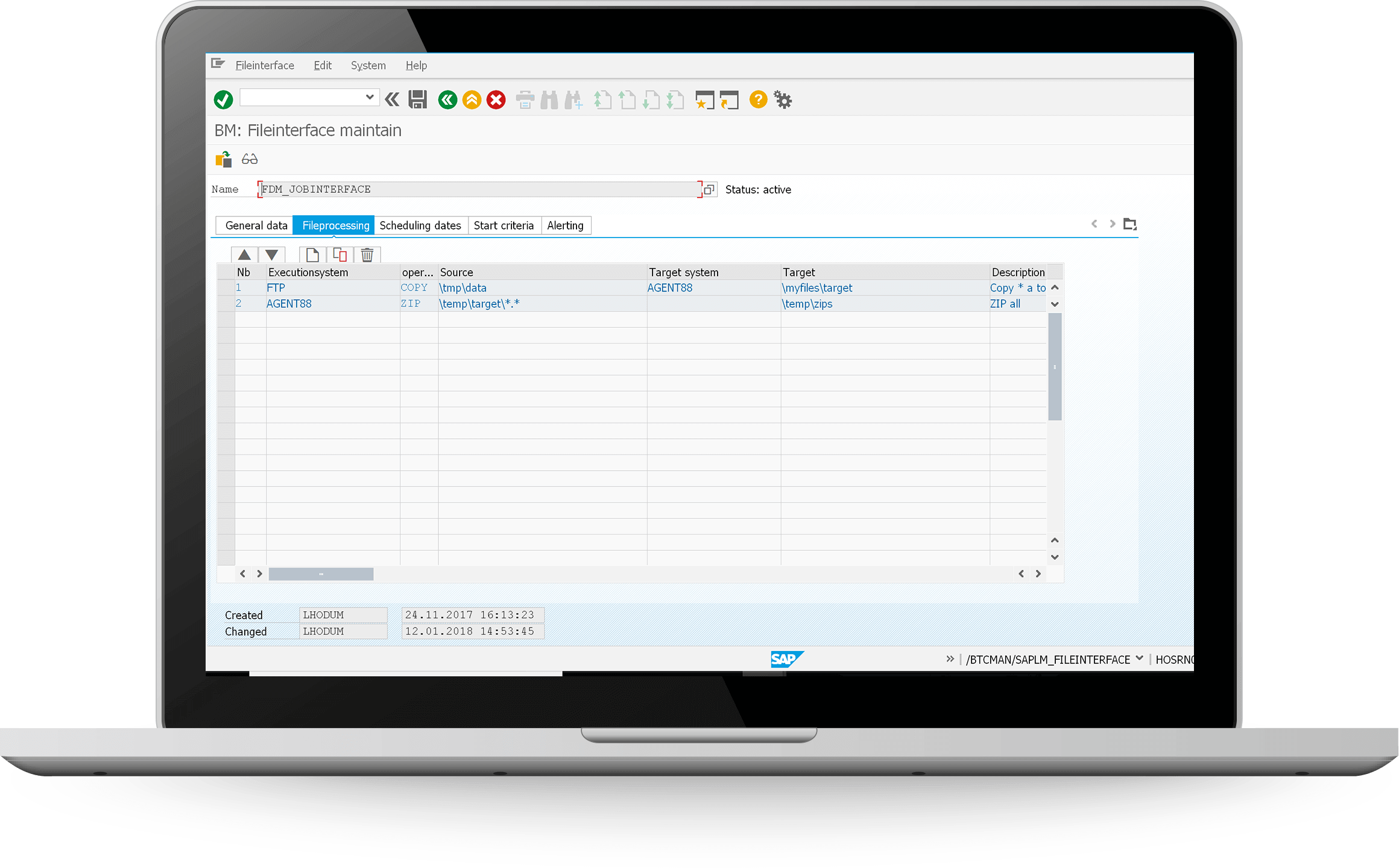 Screenshot File & DataManager File Interface - File processing from a single point