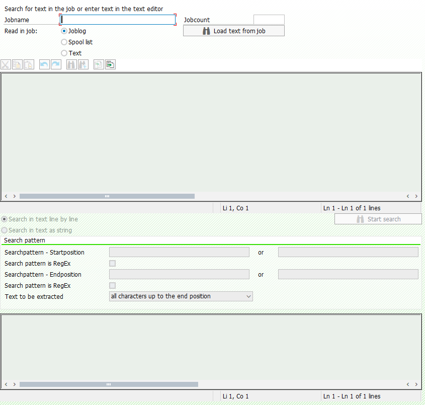 Screenshot Enter search criteria in test mode in BatchMan