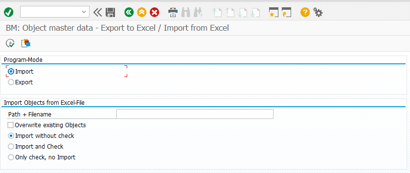 Screenshot BatchMan Import Excel file