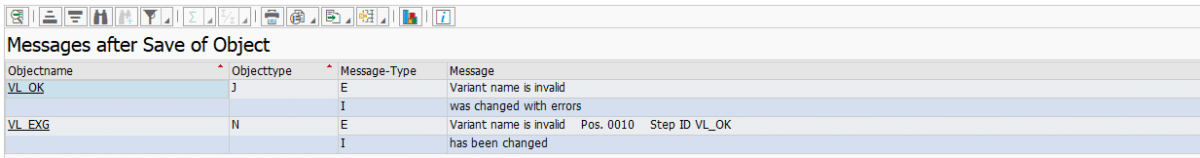 Screenshot BatchMan log after file import with check