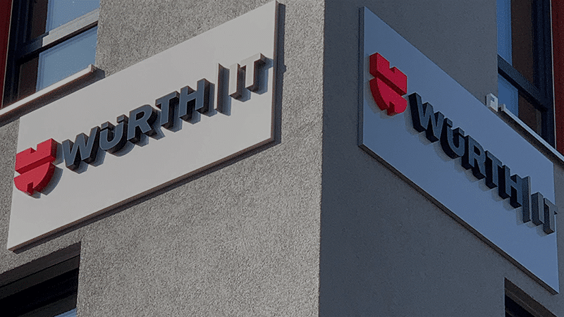 Logo Würth IT Hauswand